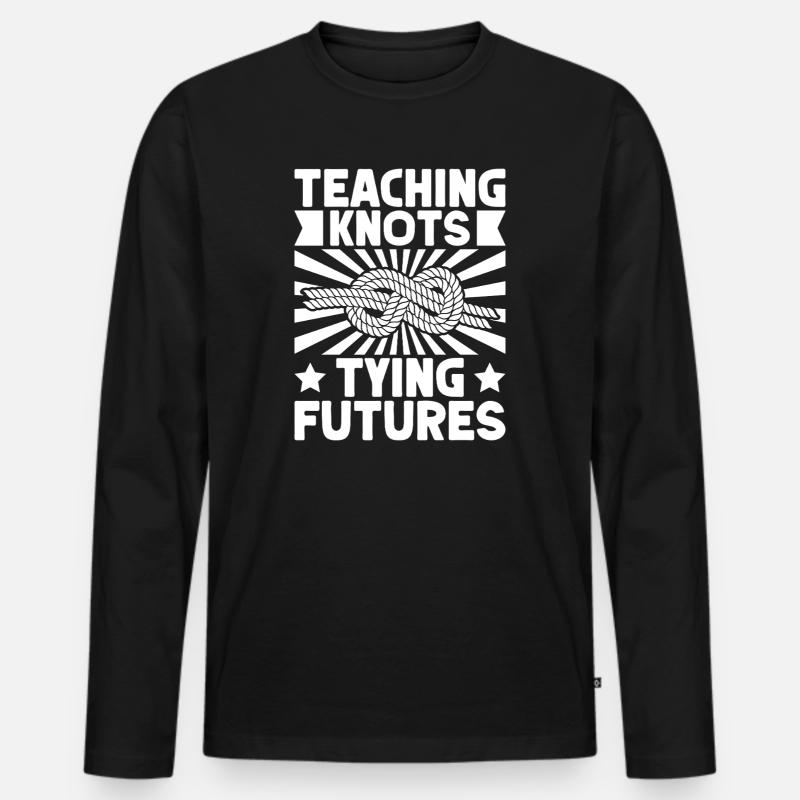 boys scout Scouting Teaching Knots Scout - Männer Premium Bio Langarmshirt - Schwarz