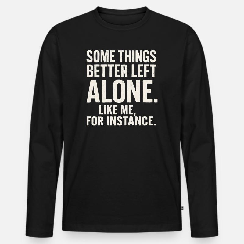 Lustiger Spruch Introvertierte Nerds Geschenkidee - Männer Premium Bio Langarmshirt - Schwarz