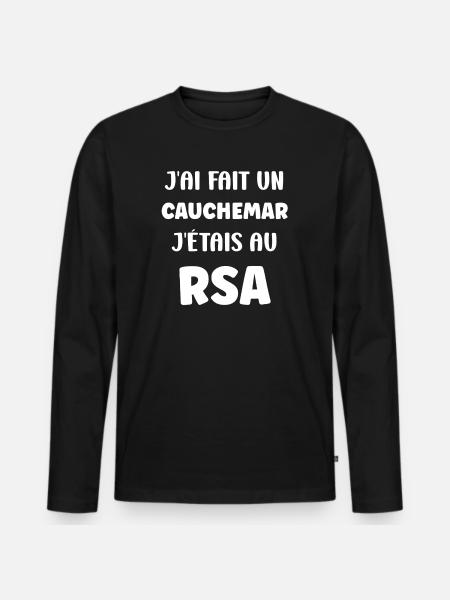 Cauchemar RSA: Rire Réalité - T-shirt manches longues Premium bio Homme - noir