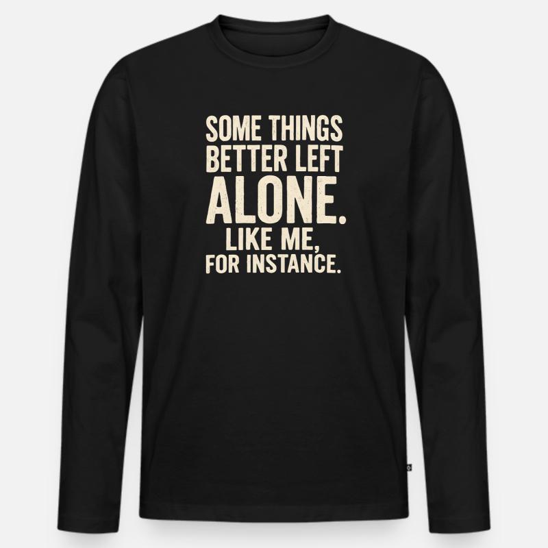 Lustiger Spruch Introvertierte Nerds Geschenkidee - Männer Premium Bio Langarmshirt - Schwarz