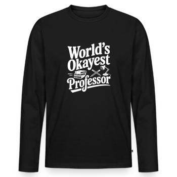 Der beste Professor der Welt - Männer Premium Bio Langarmshirt - Schwarz - Vorne - Nico (187cm)