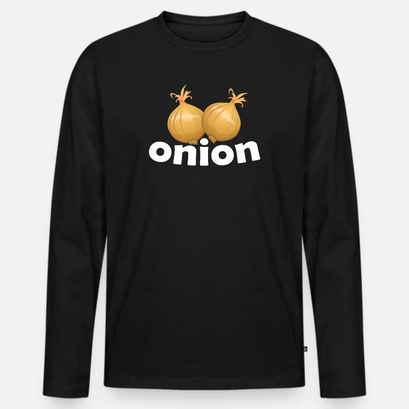 ONION - Männer Premium Bio Langarmshirt - Schwarz
