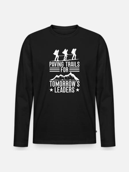 boys scout Scouting Paving Trails Scout - Men's Premium Organic Long Sleeve Shirt - black