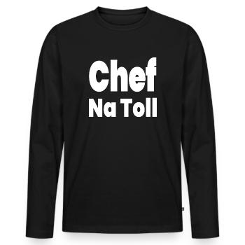 patron - T-shirt manches longues Premium bio Homme - noir - Devant - Nico (187cm)