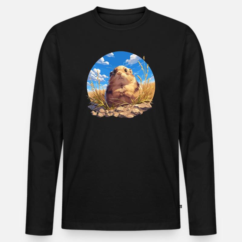Lemminge Lemming - Männer Premium Bio Langarmshirt - Schwarz