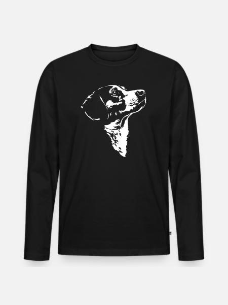 Drever Silhouette Dog Dog Wilsigns - Men's Premium Organic Long Sleeve Shirt - black