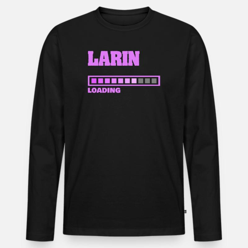 Geburt Larin - Männer Premium Bio Langarmshirt - Schwarz
