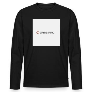 Logo du réticule Game Pro - T-shirt manches longues Premium bio Homme - noir - Devant - Nico (187cm)