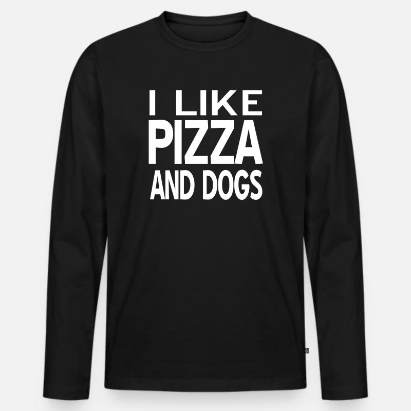 Hunde - Männer Premium Bio Langarmshirt - Schwarz