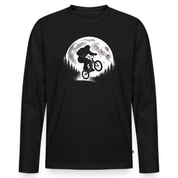 Saut BMX Bigfoot - T-shirt manches longues Premium bio Homme - noir - Devant - Nico (187cm)