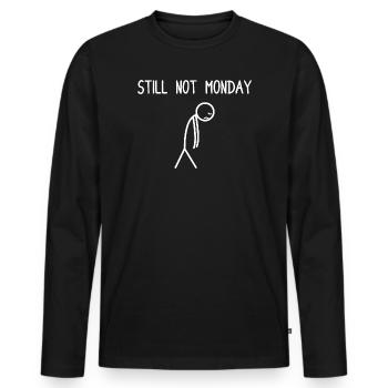 Still not monday stock market stock market traders - Men's Premium Organic Long Sleeve Shirt - black - Front - Nico (187cm)