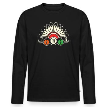Bingo Bingo Indiens Bingo - T-shirt manches longues Premium bio Homme - noir - Devant - Nico (187cm)