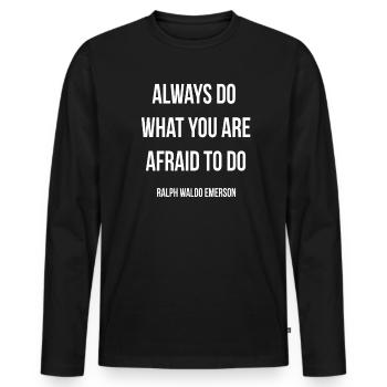 Ose faire une citation d’Emerson Tee - T-shirt manches longues Premium bio Homme - noir - Devant - Nico (187cm)