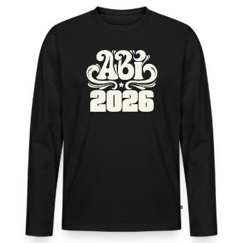 Abitur 2026 - Certificat de fin d’études Abi - T-shirt manches longues Premium bio Homme - noir - Devant - Nico (187cm)