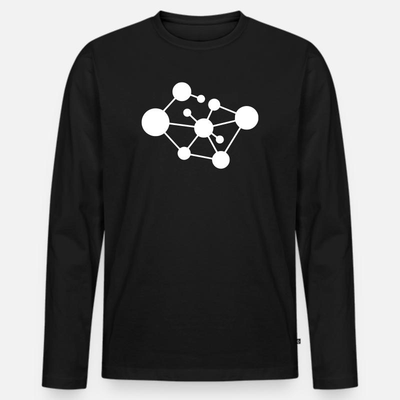 Molecule Network Connection - Men's Premium Organic Long Sleeve Shirt - black