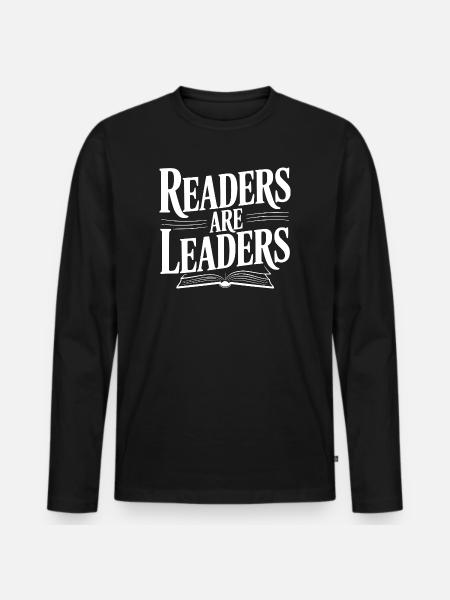 Les lecteurs sont des leaders - T-shirt manches longues Premium bio Homme - noir