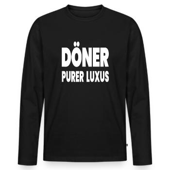 Kebab - T-shirt manches longues Premium bio Homme - noir - Devant - Nico (187cm)