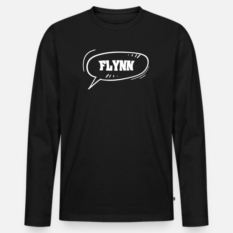 Flynn - Männer Premium Bio Langarmshirt - Schwarz