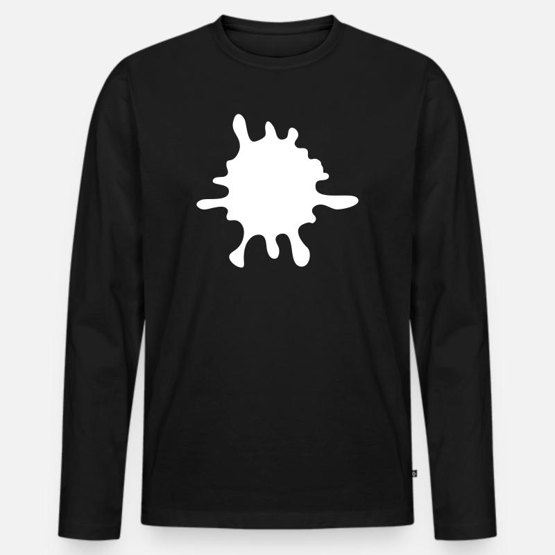 Spruzzo di colore - Maglia a manica lunga ecologica premium da uomo - nero