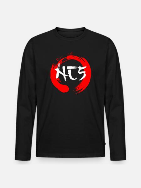 NC5 Nunchaku-Logo - Männer Premium Bio Langarmshirt - Schwarz