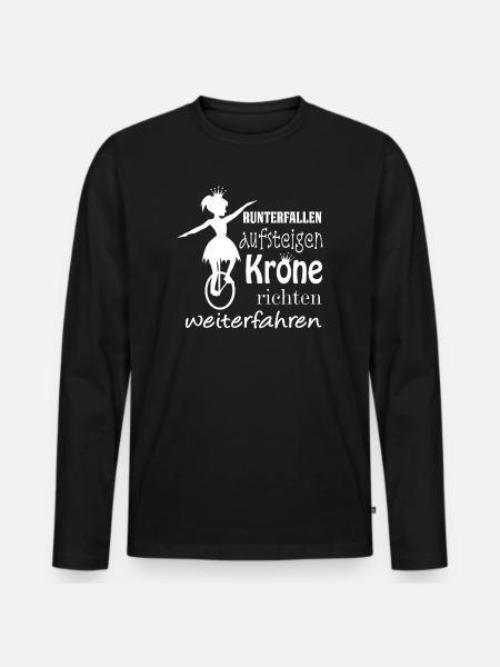 Enhjulet cykel | Unicycling Freestyle - Premium økologisk langærmet T-shirt til mænd - sort