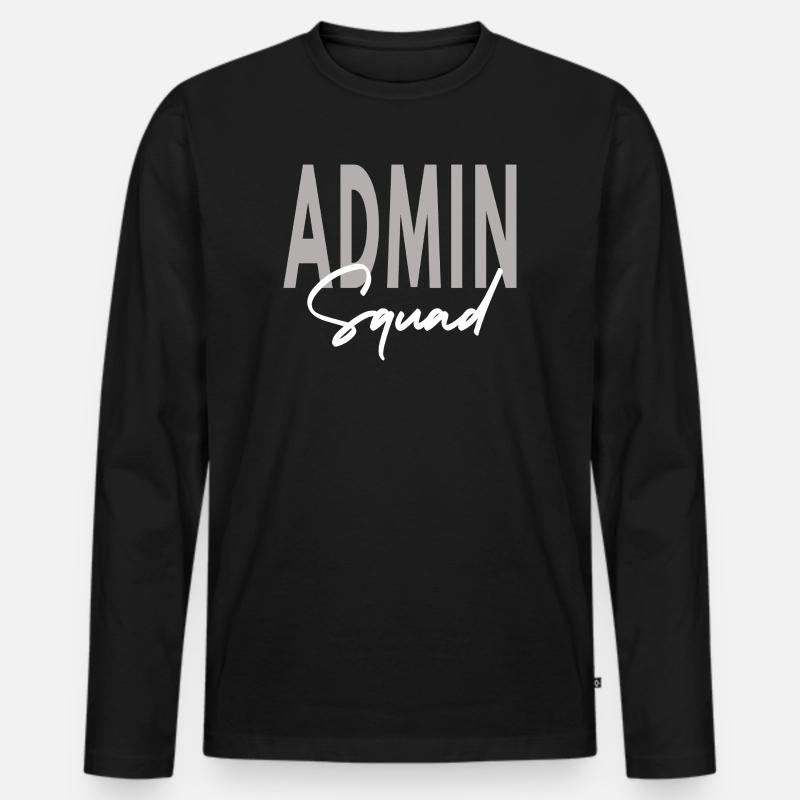 Admin Squad Assistent Teamadministrator - Männer Premium Bio Langarmshirt - Schwarz