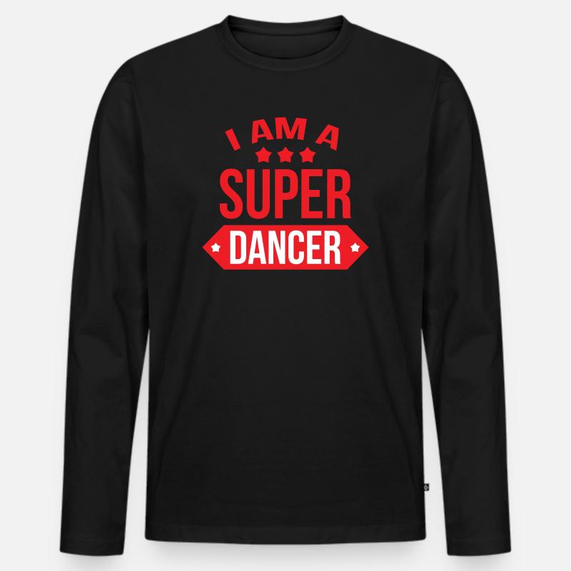 Ich bin eine großartige Tänzerin - Männer Premium Bio Langarmshirt - Schwarz