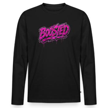 Boosted Turbo Car Culture Camouflage Pink Design - Men's Premium Organic Long Sleeve Shirt - black - Front - Nico (187cm)