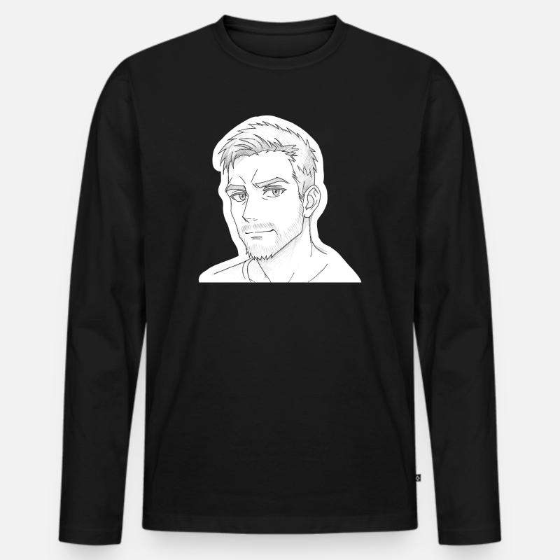 Annias - Männer Premium Bio Langarmshirt - Schwarz