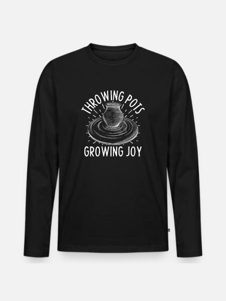 Pottery Artists Throwing Pots Pottery - Männer Premium Bio Langarmshirt - Schwarz