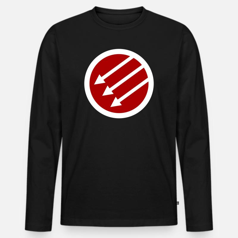 Iron Front / Eiserne Front / Järnfronten - Männer Premium Bio Langarmshirt - Schwarz