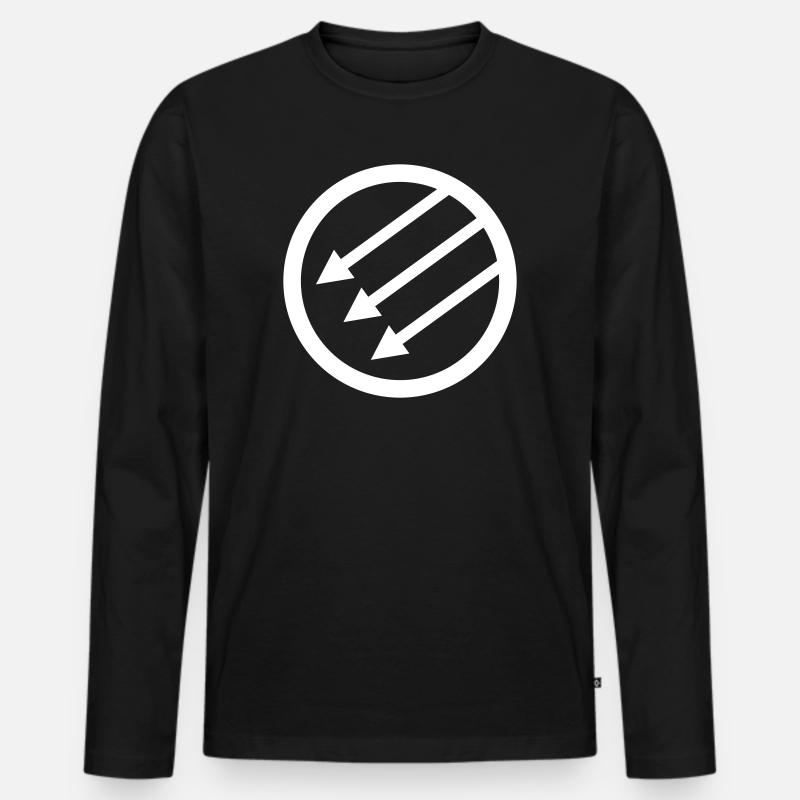 Iron Front / Eiserne Front / Järnfronten - Männer Premium Bio Langarmshirt - Schwarz