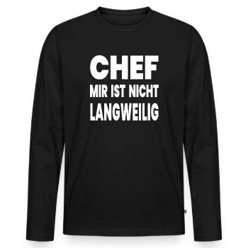 patron - T-shirt manches longues Premium bio Homme - noir - Devant - Nico (187cm)