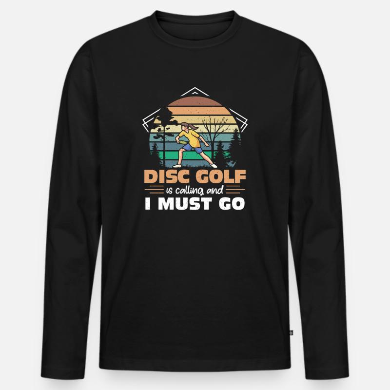 Disc Golf Geschenke Discgolf - Männer Premium Bio Langarmshirt - Schwarz