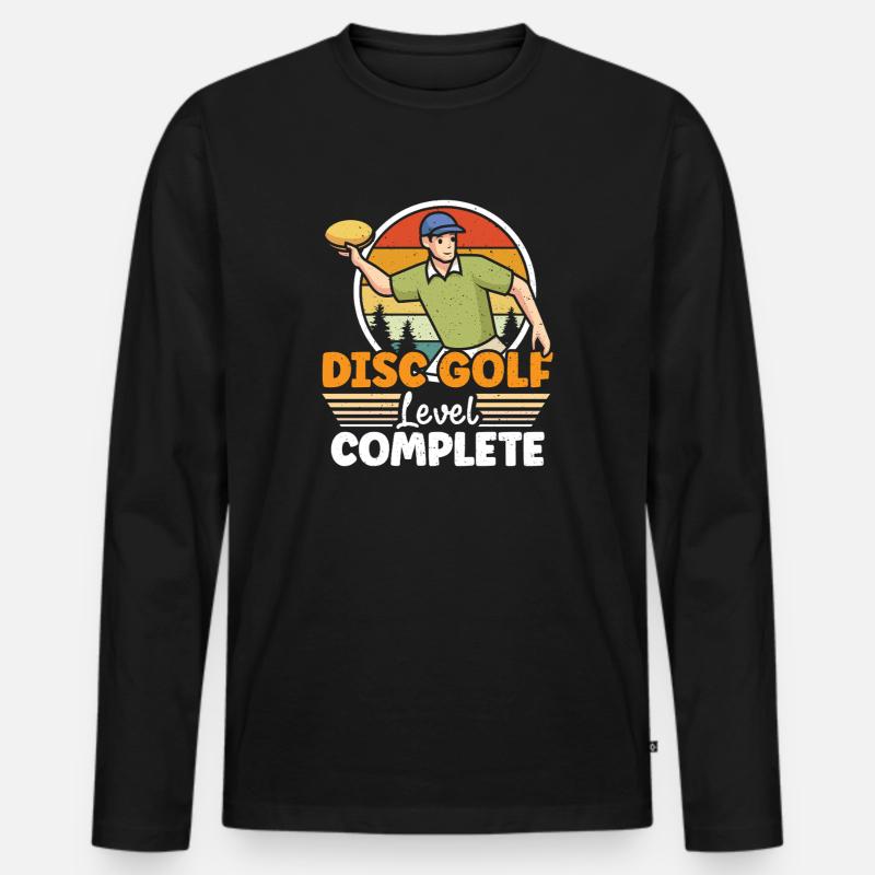 Disc Golf Geschenke Discgolf - Männer Premium Bio Langarmshirt - Schwarz