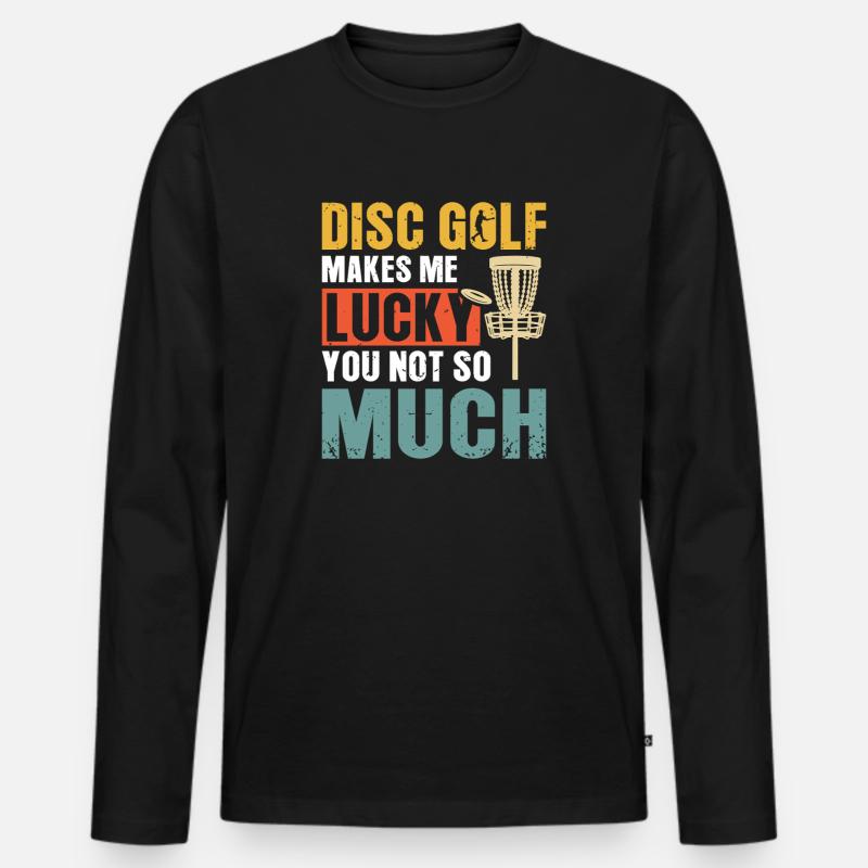 Disc Golf Geschenke Discgolf - Männer Premium Bio Langarmshirt - Schwarz
