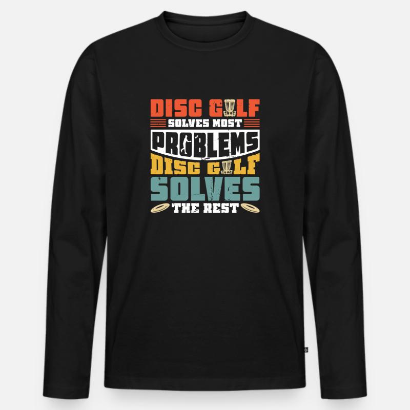 Disc Golf Geschenke Discgolf - Männer Premium Bio Langarmshirt - Schwarz