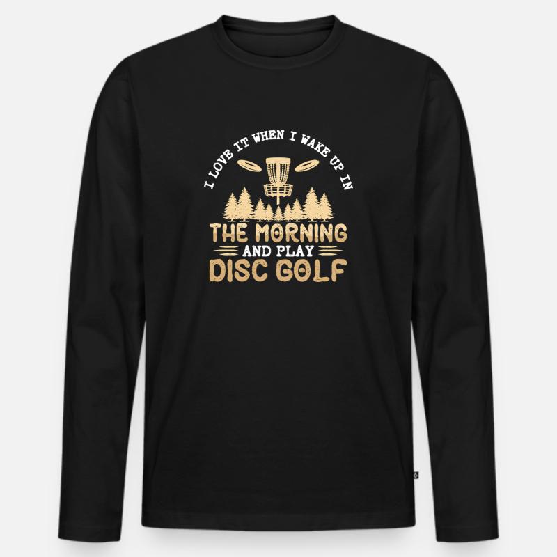 Disc Golf Geschenke Discgolf - Männer Premium Bio Langarmshirt - Schwarz