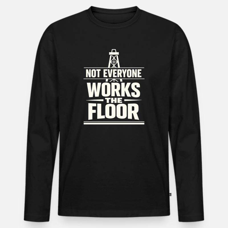 Offshore-bohrer-rig-bohrer Bohrboden Offshore - Männer Premium Bio Langarmshirt - Schwarz