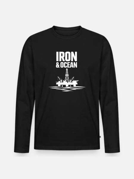 Offshore-bohrer-rig-bohrer Bohrboden Offshore - Männer Premium Bio Langarmshirt - Schwarz