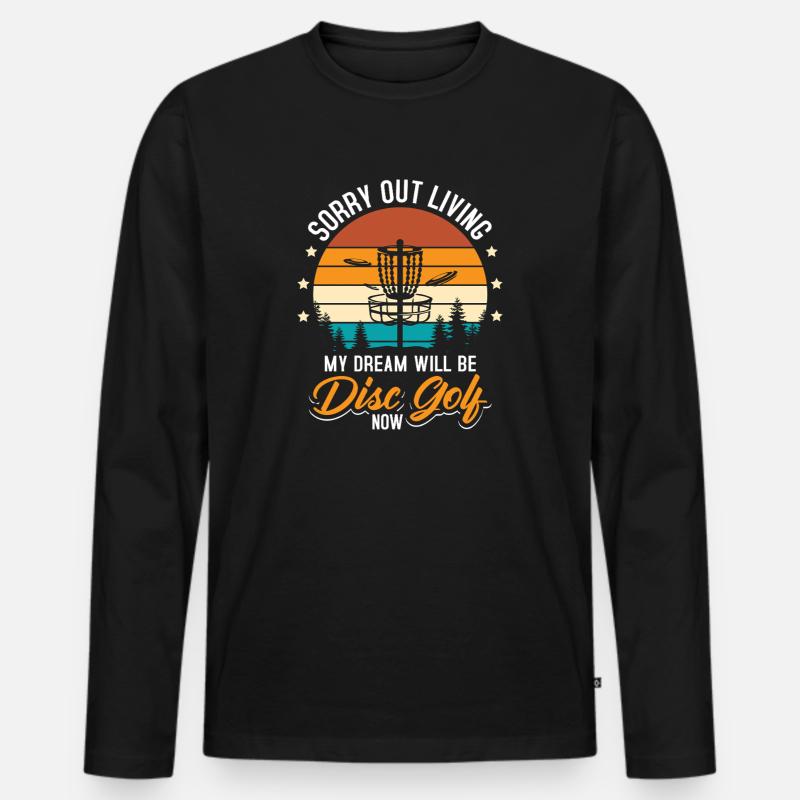 Disc Golf Geschenke Discgolf - Männer Premium Bio Langarmshirt - Schwarz