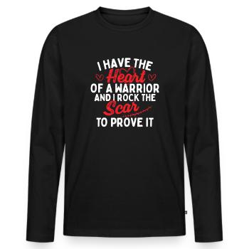 Heart Of A Warrior Rock The Scar - Men's Premium Organic Long Sleeve Shirt - black - Front - Nico (187cm)