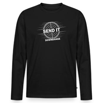 Shooting range at the shooting range, shooting exercises at the - Men's Premium Organic Long Sleeve Shirt - black - Front - Nico (187cm)