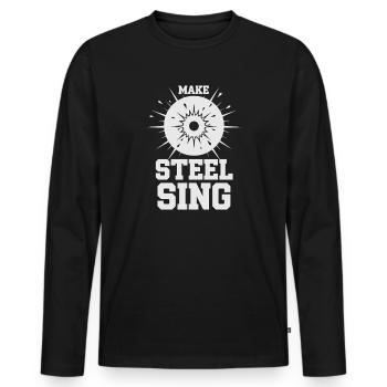 Shooting range at the shooting range, shooting exercises at the - Men's Premium Organic Long Sleeve Shirt - black - Front - Nico (187cm)
