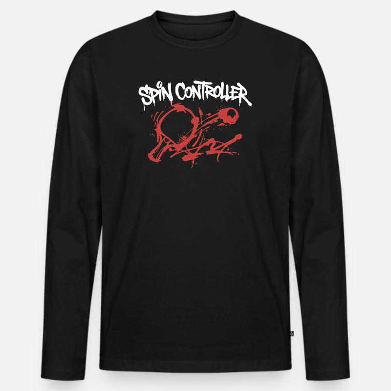 Spin Controller Graffiti - Männer Premium Bio Langarmshirt - Schwarz