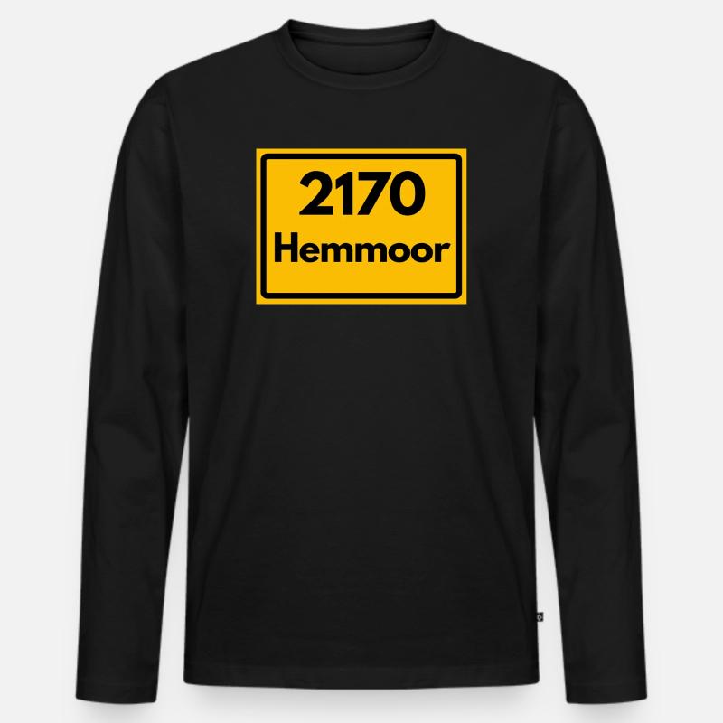 OLD POSTCODE POSTCODE RETRO 2170 HOCHMOOR – HEIDE Men's Premium Organic Long Sleeve Shirt