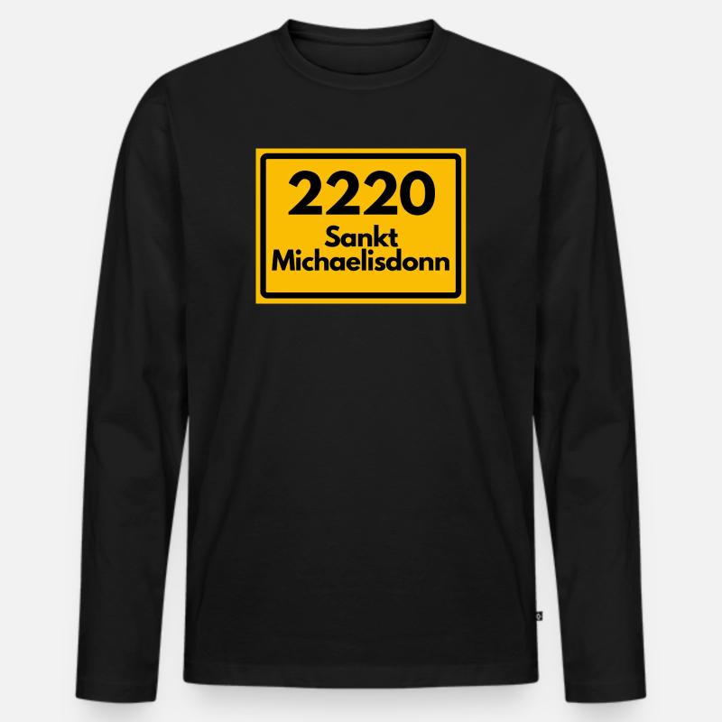 OLD POSTCODE POSTCODE 2220 SANKT MICHAELISDONN - Men's Premium Organic Long Sleeve Shirt - black