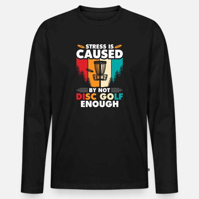 Disc Golf Geschenke Discgolf - Männer Premium Bio Langarmshirt - Schwarz