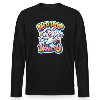 Bunny children - Men's Premium Organic Long Sleeve Shirt - black - Front - Nico (187cm)