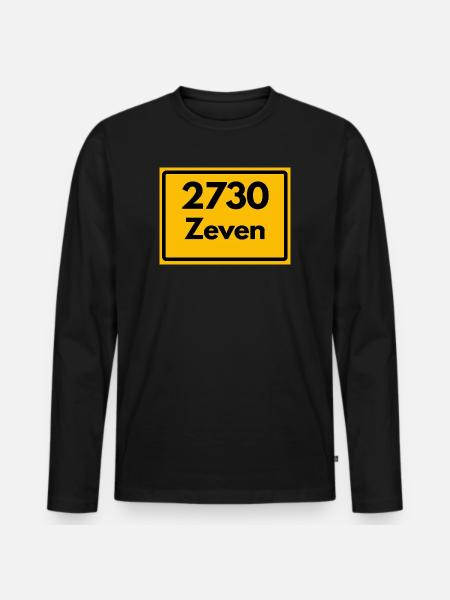 OLD POSTCODE RETRO 2730 ZEVEN – GEESTHELD - Men's Premium Organic Long Sleeve Shirt - black
